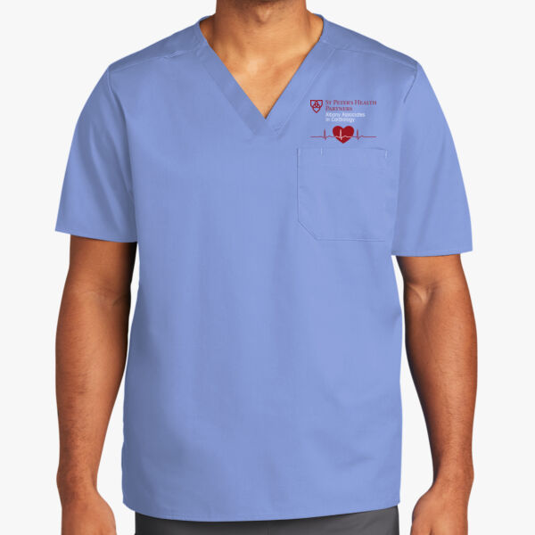 Cardiology - Mens WorkFlex Chest Pocket V Neck Top Thumbnail
